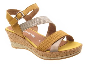 Sandały Remonte D4755-68 yellow combination