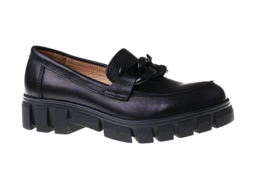 Mokasyny na grubym spodzie Nessi 22085 czarny 12_6110