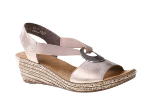 Sandały Rieker 624H6-60 beige