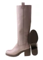 Beżowe kozaki damskie na platformie Nessi 23515_7257