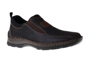 Brązowe wsuwane półbuty męskie Rieker 05363-25 