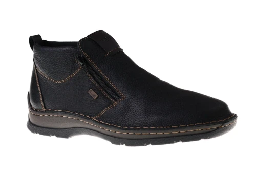 Czarne zapinane na dwa zamki botki męskie Rieker 05398-00_7337