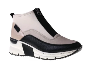 Beżowe botki damskie Rieker N6352-60