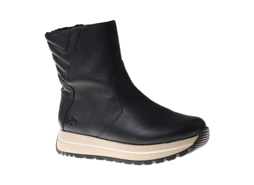 Czarne botki na płaskim spodzie Rieker N4054-00 _7385