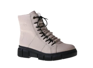 Beżowe trzewiki na solidnej podeszwie Rieker X3428-60