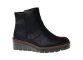 Czarne botki damskie na koturnie Rieker X9165-00_7415