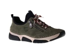 Zielone półbuty damskie w sportowym stylu Rieker 45973-54