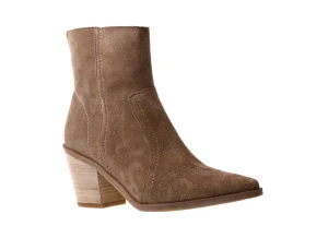 Beżowe botki na stabilnym obcasie Ryłko 7TY19_T2_8TA