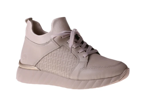 Sportowe półbuty damskie na płaskiej podeszwie Remonte D5982-60 beż_7596
