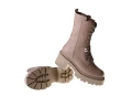 Botki damskie na grubej solidnej podeszwie Nessi 23535 beż_7612