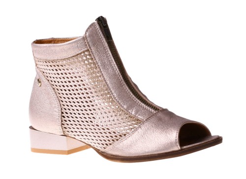 Ażurowe botki z odkrytym przodem Maciejka 06413-25/00-1 złoty_7728
