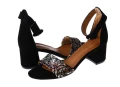 Sandały damskie z zakrytą piętą Maciejka 04141-48/00-5 czarny + kwiaty_7759
