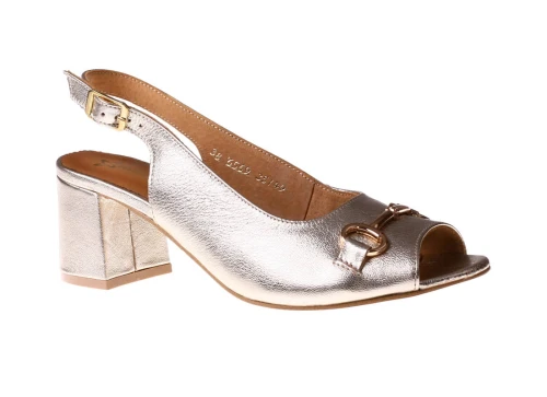 Sandały damskie na słupkowym obcasie Maciejka 06569-25/00-5 złoty_7776