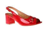 Sandały damskie na słupkowy obcasie Maciejka 06569-08/00-5 czerwony