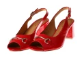 Sandały damskie na słupkowy obcasie Maciejka 06569-08/00-5 czerwony_7787
