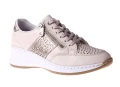 Sneakersy damskie na lekkiej podeszwie Rieker N4344-60 beige_7824