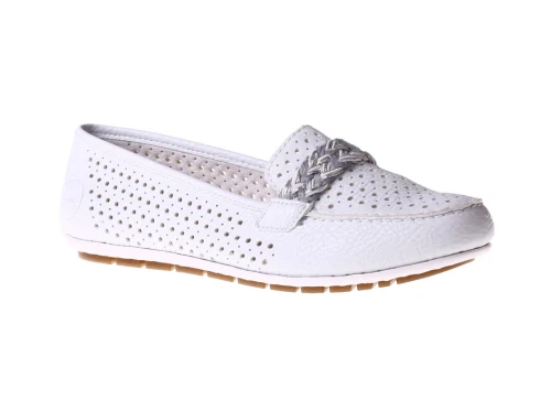 Ażurowe mokasyny damskie Rieker 46885-80 white_7830