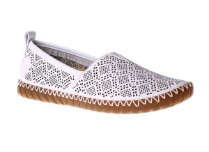 Ażurowe mokasyny Rieker M2851-80 white