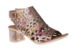 Ażurowe sandały zapinane na rzep Rieker 64780-90 miltikolor