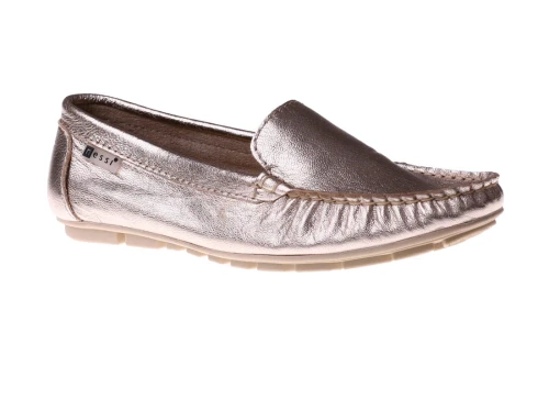 Płaskie mokasyny Nessi 17130 złoto 815_7890