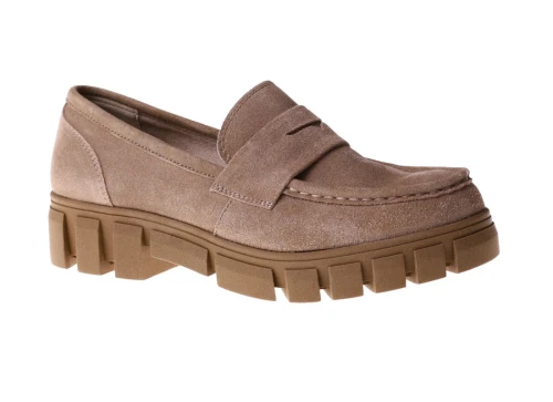 Mokasyny na grubym spodzie Nessi 21086 beż W1_7895