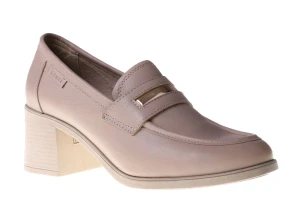 Półbuty damskie na obcasie Nessi 24616 beż