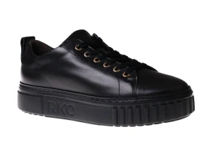 Czarne sneakersy ze złotymi dodatkami Ryłko 0RRM1_DV