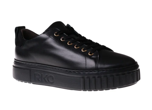 Czarne sneakersy ze złotymi dodatkami Ryłko 0RRM1_DV_8070