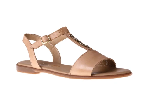 Płaskie sandały Ryłko 0AG20_V1 beżowy_8142