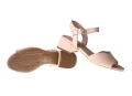 Sandały damskie na niskim obcasie Ryłko 3MG08_T3 beżowy_8152