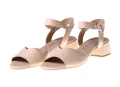 Sandały damskie na niskim obcasie Ryłko 3MG08_T3 beżowy_8153