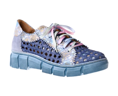 Ażurowe półbuty damskie Maciejka 05850-17/00-1 jasny granat_8275