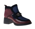 Dwukolorowe botki Maciejka A6747-23/00-8 bordo + granat_8293