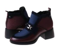 Dwukolorowe botki Maciejka A6747-23/00-8 bordo + granat_8294