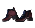 Dwukolorowe botki Maciejka A6747-23/00-8 bordo + granat_8295