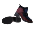 Dwukolorowe botki Maciejka A6747-23/00-8 bordo + granat_8297