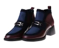 Dwukolorowe botki Maciejka A6747-23/00-8 bordo + granat_8298
