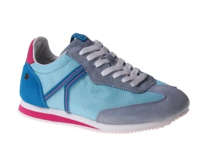 Kolorowe sneakersy zamszowe Maciejka M7355-06/00-7 niebieski + róż